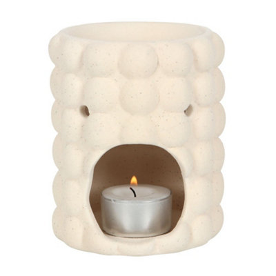 Something Different Cream Speckle Bubble Oil Burner For Aromatherapy from B&Q