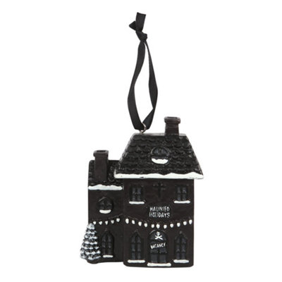 B&Q -  Haunted Holiday House Resin Christmas Decoration