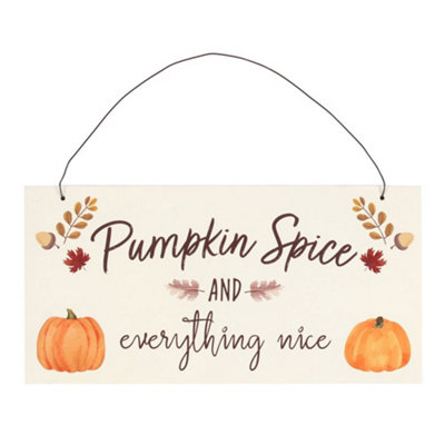 Something Different 20Cm Pumpkin Spice Hanging Sign from B&Q
