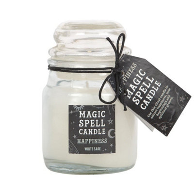 Something Different White Sage 'happiness' Spell Candle Jar from B&Q