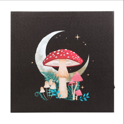 B&Q Forest Mushroom Up Canvas Print 30Cm Light