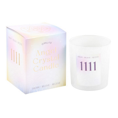1111 Angel Number Crystal Chip Candle from B&Q