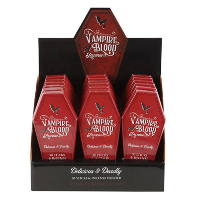 Set Of 18 Vampire Blood Incense Stick Packs With Coffin Holder from B&Q