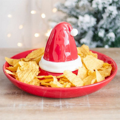 Santa Hat Chip And Dip Serving Dish from B&Q