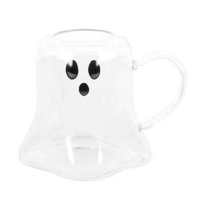 Ghost        Shaped        Glass        Mug from B&Q