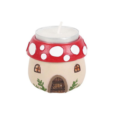 Mushroom House Resin Tealight Holder from B&Q