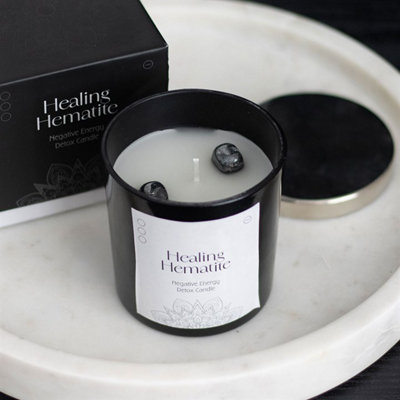  - Healing  Hematite  Detox  Candle