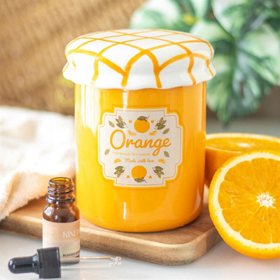Orange Marmalade Jar Oil Burner And Wax Warmer from B&Q
