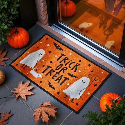 Trick Or Treat Ghost Halloween Doormat from B&Q