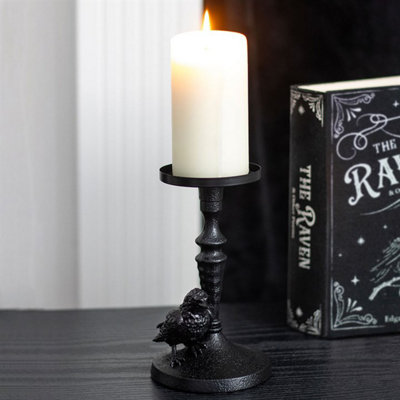 Something Different Mystic Raven Pillar Candle Holder