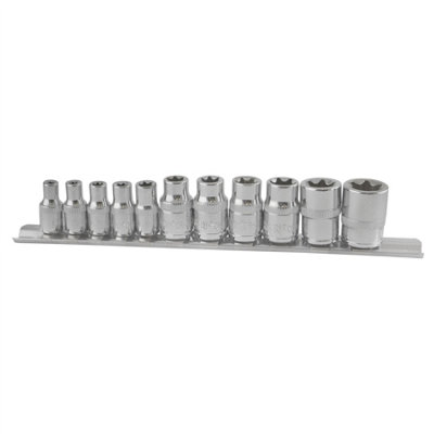 B&Q -  Torx / Star Female Sockets 10Pc Set 1/4" And 3/8" Drive E Sockets E4E18