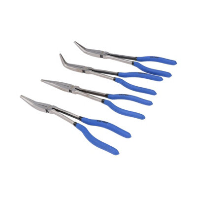 AB Tools 4Pc 11" / 285mm Extra Long Nose Pliers Plier Straight Bent And Angled from B&Q