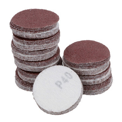 Ab Tools Hook/Loop Da Sanding Grinding Abrasive Pad 40 Grit Discs 2" / 50Mm 100 Pack