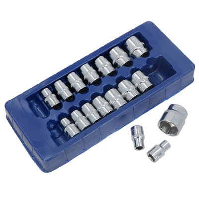 Ab Tools 1/2" Drive Shallow Metric Mm Sockets Single Hex 6 Sided 10Mm - 30Mm 17Pc Size 1