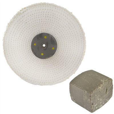 AB Tools Coarse Sisal Fast Cut Buffing Polishing Mop 8" X 1" 2 Row With Compound 250G from B&Q