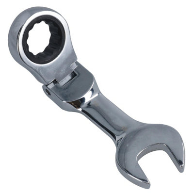 B&Q -  19mm Stubby Flexi Ratchet Combination Spanner Metric Wrench 72 Teeth Spn24