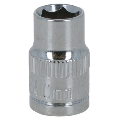 Ab Tools 10Mm 3/8" Drive Shallow Metric Socket Single Hex / 6 Sided Bergen