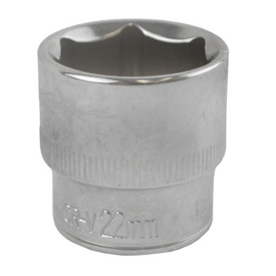 AB Tools 22mm 3/8" Drive Shallow Metric Socket Single Hex / 6 Sided Bergen from B&Q