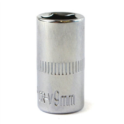AB Tools 9mm 1/4" Drive Shallow Metric Socket Single Hex / 6 Sided Bergen from B&Q