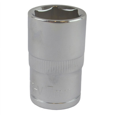 Ab Tools 17Mm 1/2" Drive Shallow Metric Socket Single Hex / 6 Sided Bergen