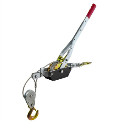 AB Tools 2 Ton Hand Power Wired Cable Puller Winch Turfer Pulley Soft Grip Handle Te817