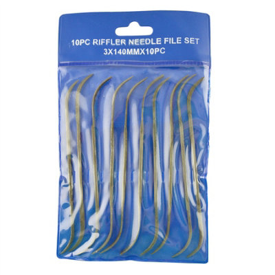 AB Tools 10Pc 140mm Doubled Ended Riffler File Set Mechanical Engineering Files Te819 from B&Q