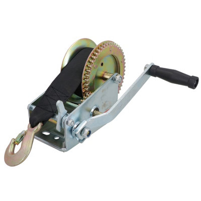 AB Tools 2000Lb Hand Strap Winch Boat Caravan Trailer Marine Puller Hoist Gear