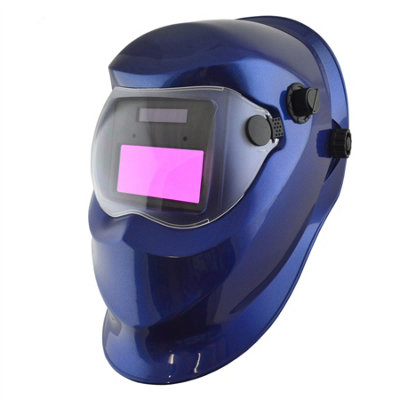 AB Tools Auto Darkening Welders Helmet Mask Welding Grinding Function Blue Mig Tig Arc from B&Q
