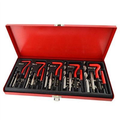 AB Tools 131Pc Thread Repair Tool Helicoil Metric Rethread M5M12 Stainless Steel from B&Q