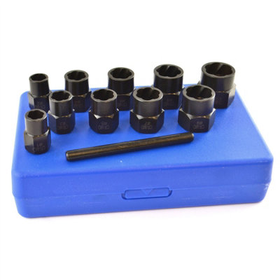 AB Tools 11Pc 3/8" Twist Socket Nut Style Bolt Twist Socket Wheel Lock Nut Remover from B&Q