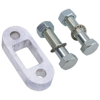 B&Q -  Medium Tow Bar Ball Spacer Trailers Caravans 1" & 65mm Long Bolts Nuts Washers