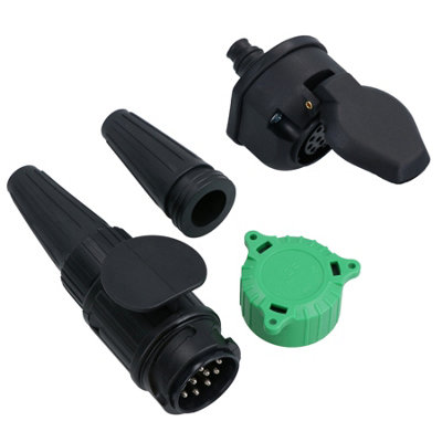 AB Tools 13 Pin Plug Trailers Caravans Electric Wring Plug And Socket With Gasket Euro from B&Q