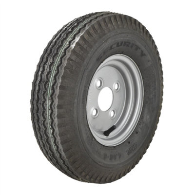 AB Tools 4.00 X 8 100mm Pcd 6 Ply Trailer Tyre Wheel Rim 4 Stud Tubeless 70N Trsp22 from B&Q