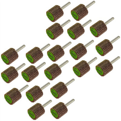 B&Q -  Flap Wheel Disc Shaft Mounted Abrasive Sanding Drill 25mm 40 & 80 Grit 20Pk