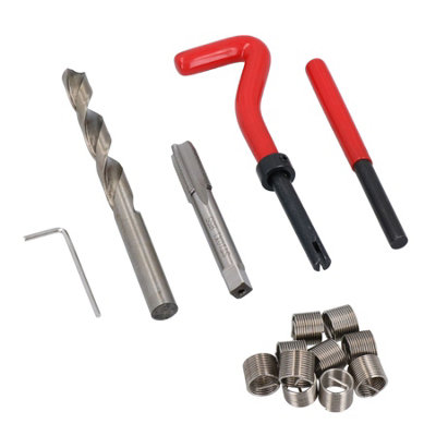 AB Tools M10 X 1.0mm Thread Repair Kit / Helicoil 15Pc Set Damaged Thread from B&Q