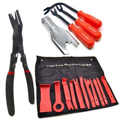 Ab Tools Door Car Panel Trim Removal Kit Upholstery Pliers Clip Button Mini Non Scratch