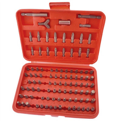 AB Tools 100Pc Screwdriver Drill Wrench Torx Security Bit Tamperproof Hex Bit Set from B&Q