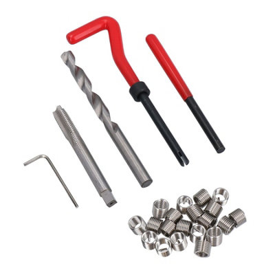 AB Tools M8 X 1.25mm Thread Tap Repair Cutter Kit Helicoil 15Pc Set Damaged Thread from B&Q