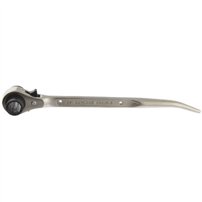 B&Q -  Scaffold Spanner Ratcheting Podger 2 Way Bi-Hex Ratchet 17mm 21mm Scaffolders