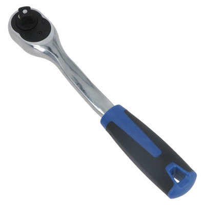 AB Tools 1/2In Drive Curved Ratchet Socket Driver Quick Release 72 Teeth Soft Grip Handle from B&Q
