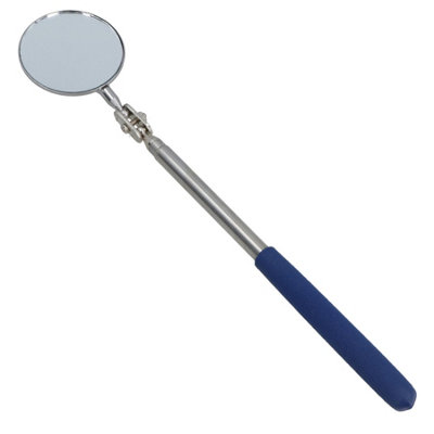 5cm Telescopic Extending Inspection Mirror Rubber Grip Size 75-405mm Long AT906 - Image 2