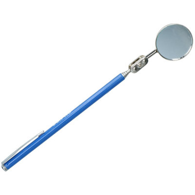 B&Q -  30mm Telescopic Extending Inspection Mirror Rubber Grip Size Extra Long
