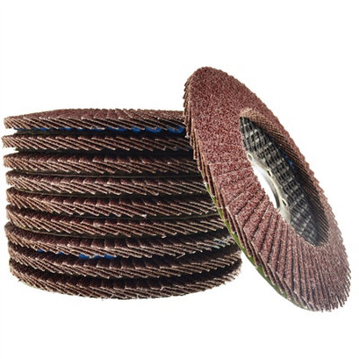 B&Q -  10 X Flap Discs 60 Grit Angle Grinder 4.5" (115mm) Flat Sanding Grinding