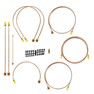 AB Tools Copper Brake Pipe Fitting Pipe And Clamp Set For Triumph Spitfire Mk4 & 1500