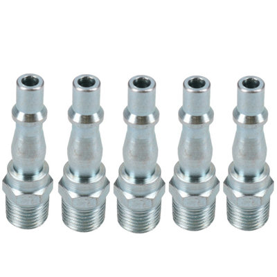 Ab Tools Pcl Airflow Air Line Hose Fitting Male Adaptor 1/4" Bsp Male Thread Aca2593 X 5 Size 1