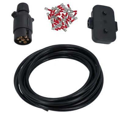 AB Tools Trailer Light Electrics Rewire Kit PlugJunction Box10M Cable Wire Terminals from B&Q