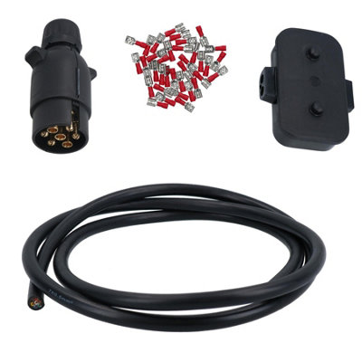 AB Tools Trailer Light Electrics Rewire Kit PlugJunction Box5M Cable / Wire Terminals from B&Q