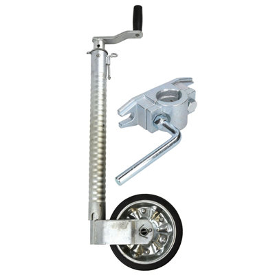 AB Tools 48mm Ribbed Jockey Wheel For Trailer With Cast Clamp from B&Q