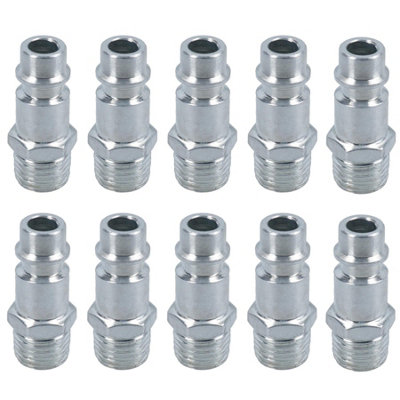 AB Tools Euro Air Line Hose Fitting Connector Quick Release 1/4 Bsp Male Thread 10Pk from B&Q
