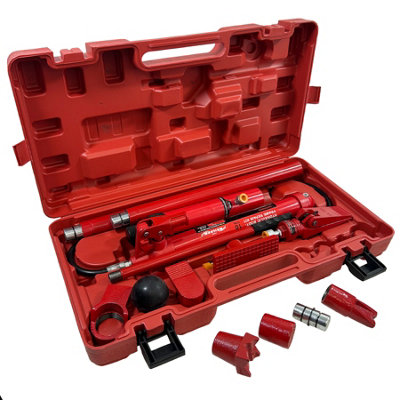 B&Q -  10 Ton Portable Hydraulic Auto Body Dent Frame Repair Kit Porta Pack Jack